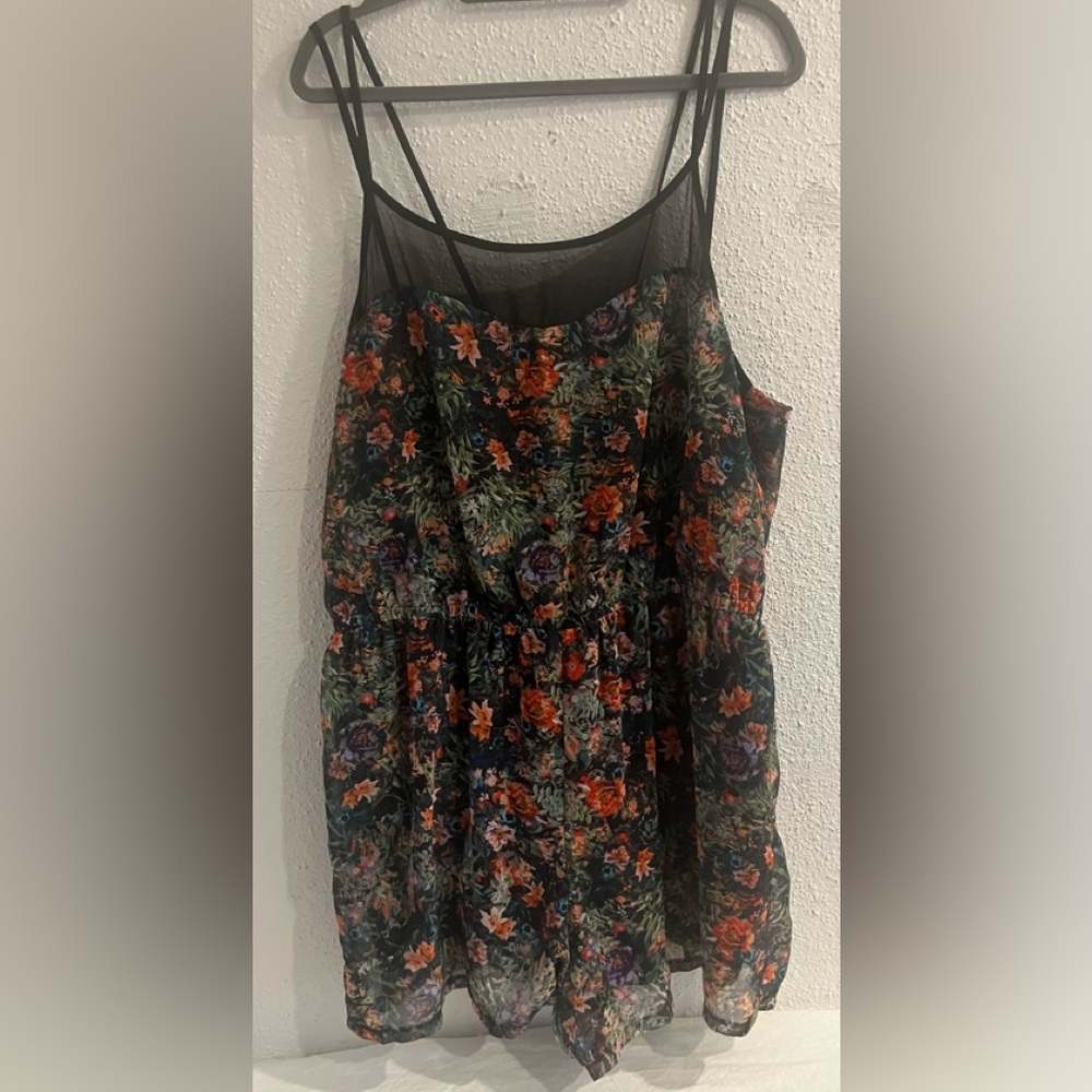Green Floral Romper size 2X